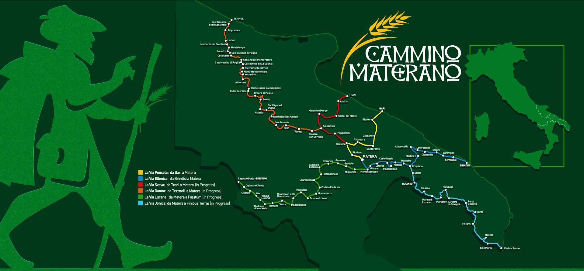 Mappa Cammino Materano