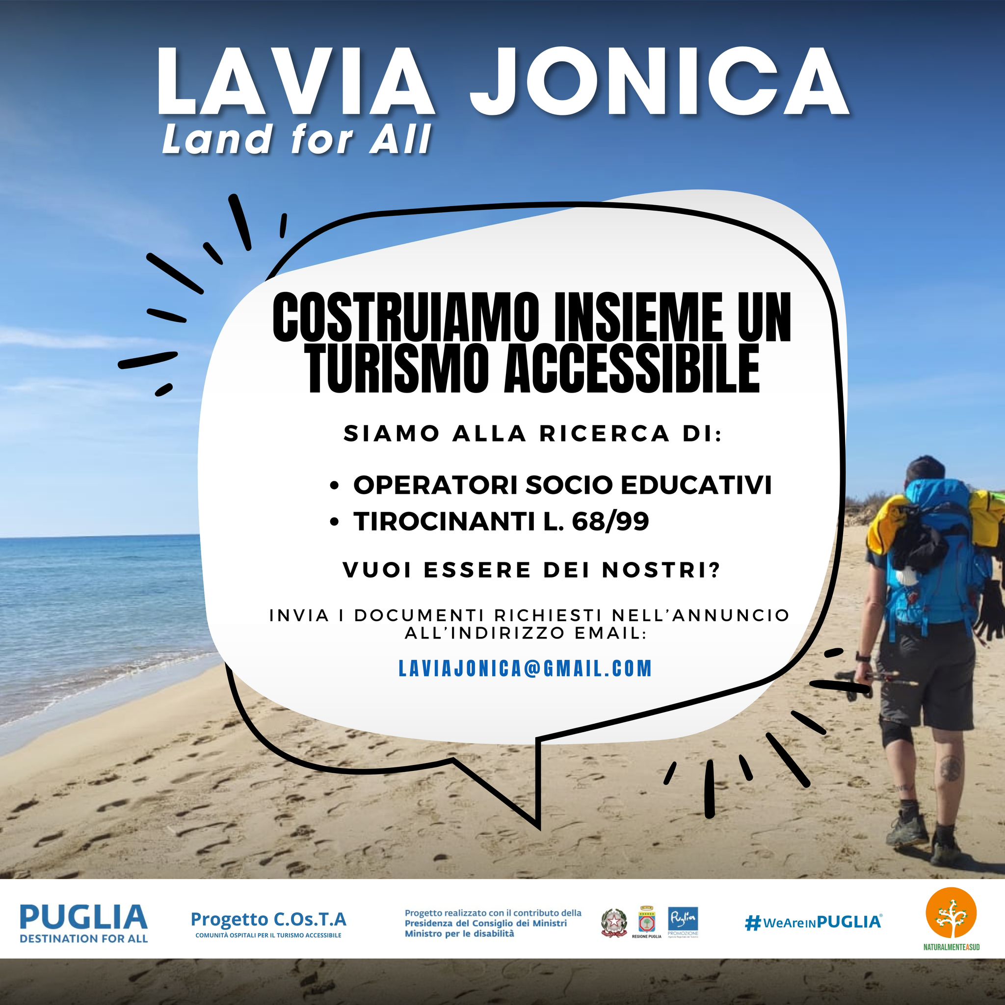 Ricerca collaboratori per "La Via Jonica Land for All"