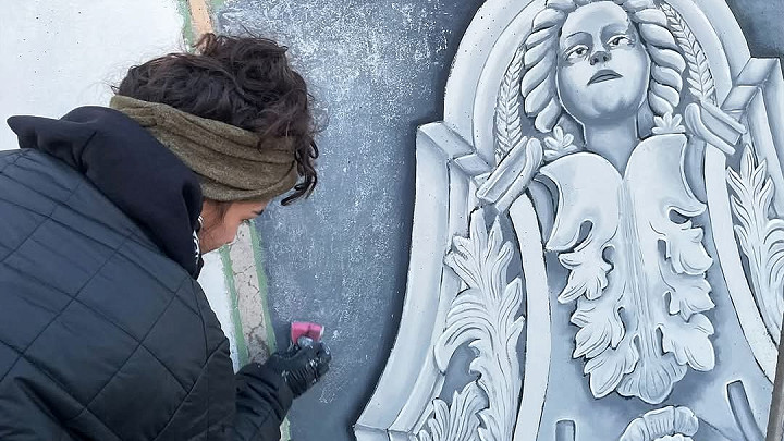 Un murales nuovo di zecca vi dà il benvenuto a Santeramo in Colle