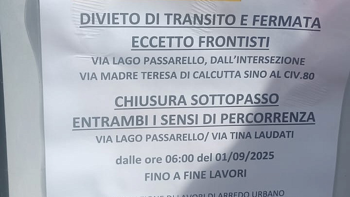 Variazione di percorso lungo la tappa Altamura - Gravina in Puglia